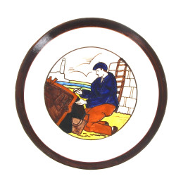 RENAUD - HB Quimper - Plat rond à décor 