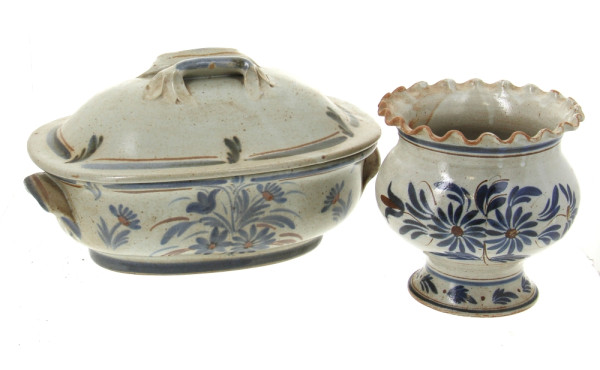 KERALUC - Lot de 2 pièces en grès à déco