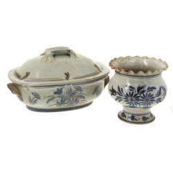 KERALUC - Lot de 2 pièces en grès à déco