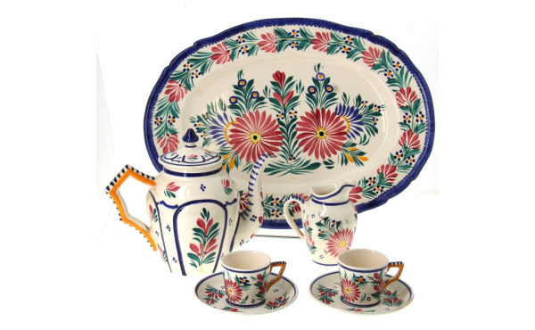 HB Quimper - Décor marguerites - Plat de