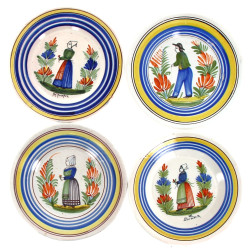 QUIMPER (HR sans marque) - Lot de 4 assi