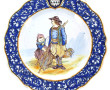PORQUIER BEAU - Assiette à bords contour
