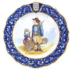 PORQUIER BEAU - Assiette à bords contour