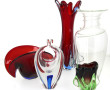 Lot de verreries dont verre de couleurs 