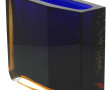 Vase design en verre doublé bleu nuit, a