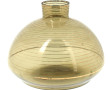 Vase toupie en verre fumé et filets or, 