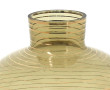 Vase toupie en verre fumé et filets or, 