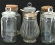 3 bocaux avec couvercles en verre : 2 bo