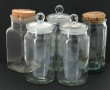 3 bocaux avec couvercles en verre : 2 bo