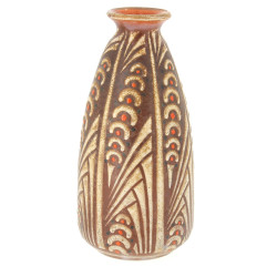 Vase en verre ART DECO dans les tons bru