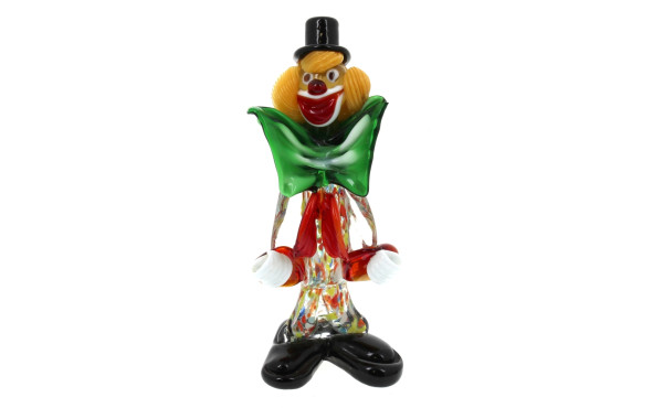 VENISE - Clown en verre de couleurs, H 1