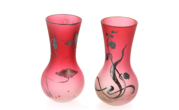 Paire de petits vases ART NOUVEAU en ver