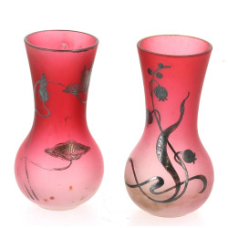 Paire de petits vases ART NOUVEAU en ver