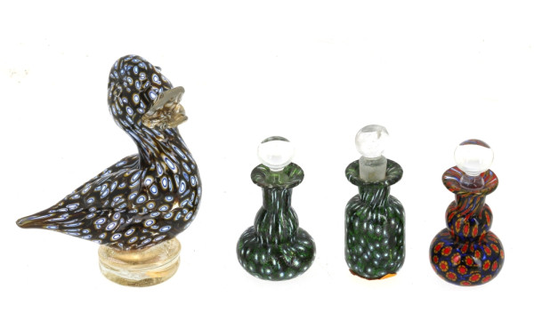 MURANO - Trois petits flacons en verre d