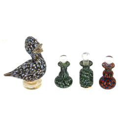 MURANO - Trois petits flacons en verre d