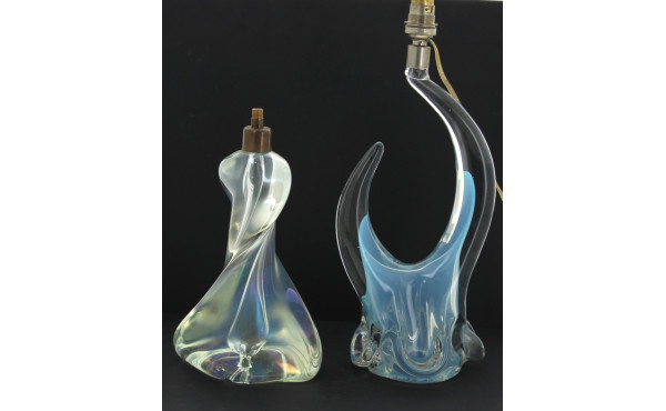 Lot de 2 pieds de lampe vintages dans le