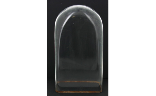 Globe ancien en verre H. 48 cm, 17,5 x 2