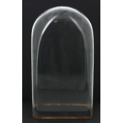 Globe ancien en verre H. 48 cm, 17,5 x 2