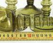 9 verres roemers en verre couleur olive,