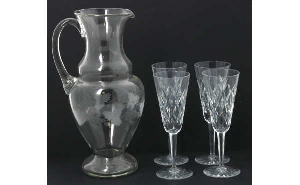 Lot de verreries : 12 repose-couteaux : 