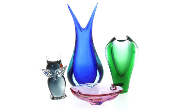 MURANO et divers - 4 petites pièces en v