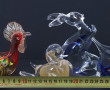 Lot de 5 animaux en verre de couleurs do