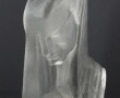 Buste de VIERGE en verre moulé, H 30 x L