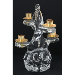 Candélabre en cristal à 4 bras de lumièr