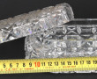 Coffret en cristal taillé. H 7 x L 18 x 