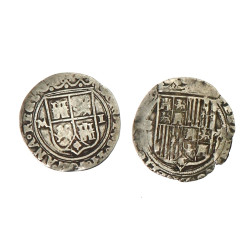 2 p. real Espagne 1474-1504 et Jeanne et