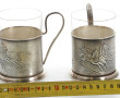 Paire de tasses russes (?) en métal arge