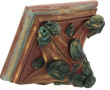 Console d'applique en bois patiné et pol