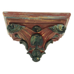Console d'applique en bois patiné et pol