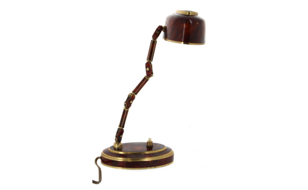Lampe de bureau ancienne en métal et mét