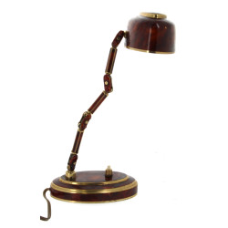 Lampe de bureau ancienne en métal et mét