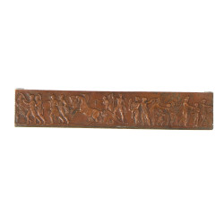 Petite plaque en bronze à patine médaill
