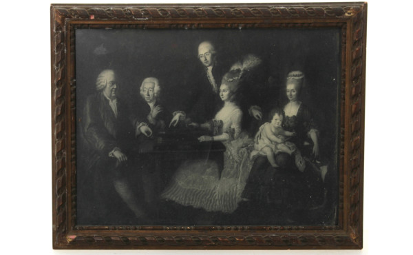 GENEALOGIE - Scène familiale autour d'un