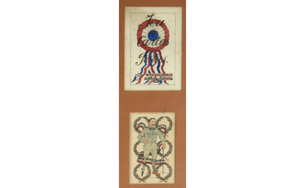 "Jeu de cartes des Poilus" 1916 - 2 cart
