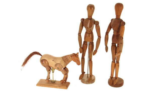 Deux mannequins homme articulé pour le d