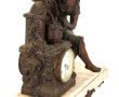 Garniture de cheminée en régule, métal d