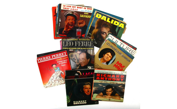 Lot de disques 45 t états d'usage