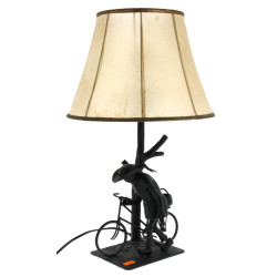Breton à vélo, pied de lampe en métal no