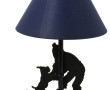 TINTIN - Pied de lampe vintage à décor d