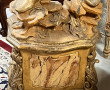 Porte torchère nubien en bois polychrome et o