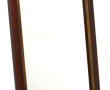 Miroir rectangulaire en bois et laiton -