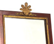 Miroir rectangulaire en bois et laiton -