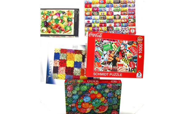 PUZZLES - Lot de 5 puzzles (4 à 1000 piè