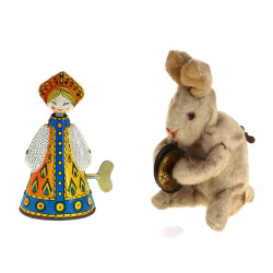 Lot de 2 jouets mécaniques anciens : une