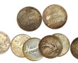 Lot de monnaies en argent: 6 p. 5 fr arg
