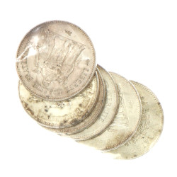 6 p. 50 fr argent années 70 poids 180 gr